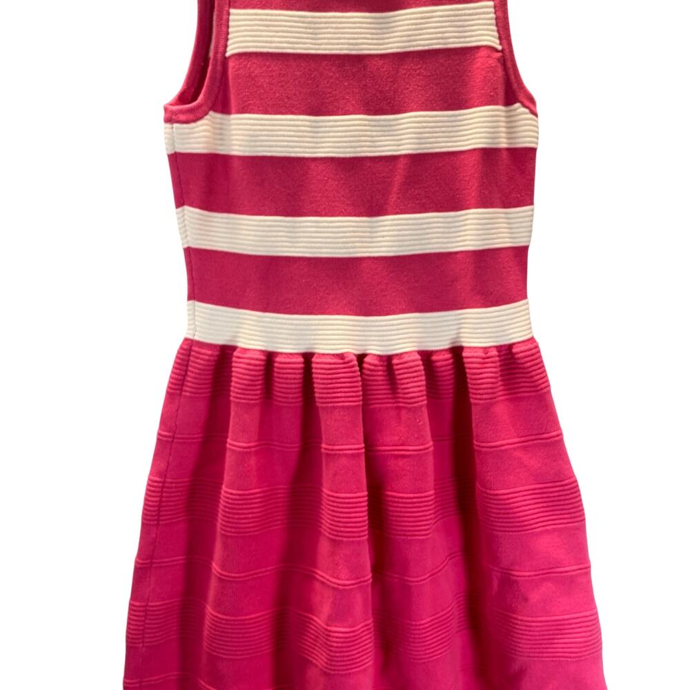 Juicy Couture Bright Pink and White Striped Drop Waist Dress Girls XL - Picture 2 of 8